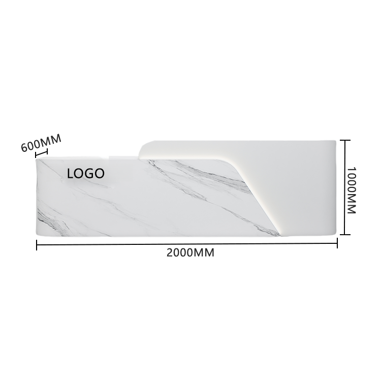 受付カウンター レジカウンター 受付台 店舗用 サロン 焼付塗装 大容量収納 ベージュ カスタマイズ可能 JDQT-BODS-N018