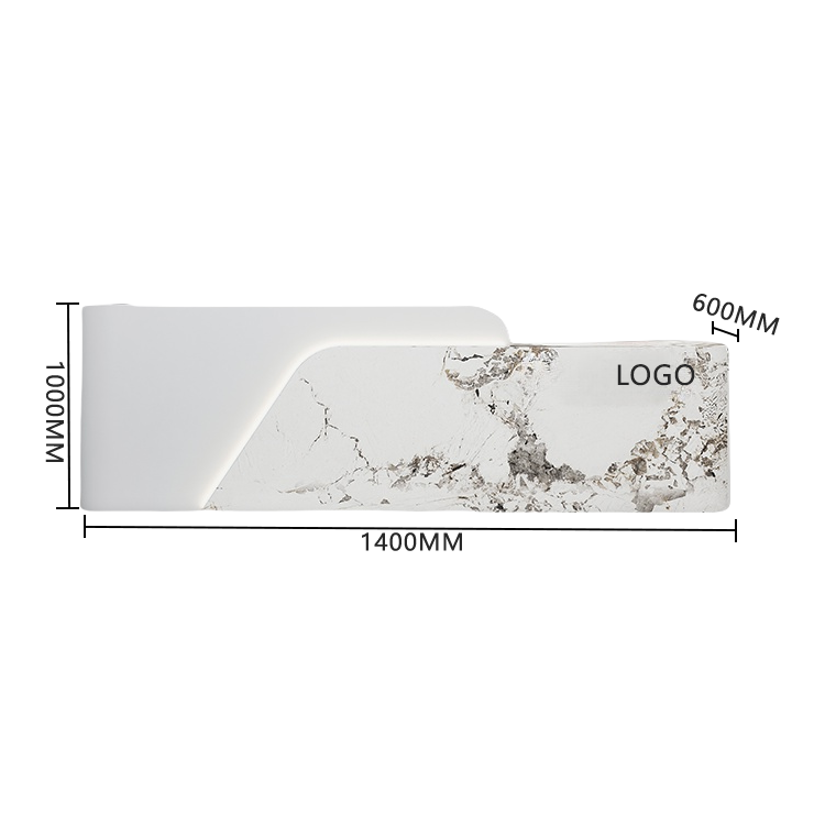 受付カウンター レジカウンター 受付台 店舗用 サロン 焼付塗装 大容量収納 ベージュ カスタマイズ可能 JDQT-BODS-N018