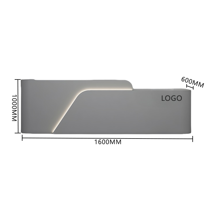 受付カウンター レジカウンター 受付台 店舗用 サロン 焼付塗装 大容量収納 ベージュ カスタマイズ可能 JDQT-BODS-N018