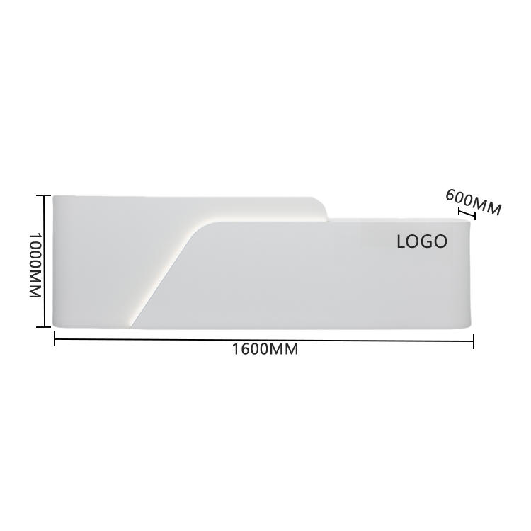 受付カウンター レジカウンター 受付台 店舗用 サロン 焼付塗装 大容量収納 ベージュ カスタマイズ可能 JDQT-BODS-N018