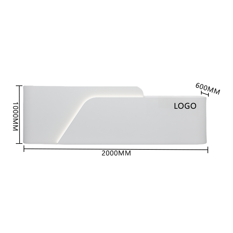 受付カウンター レジカウンター 受付台 店舗用 サロン 焼付塗装 大容量収納 ベージュ カスタマイズ可能 JDQT-BODS-N018