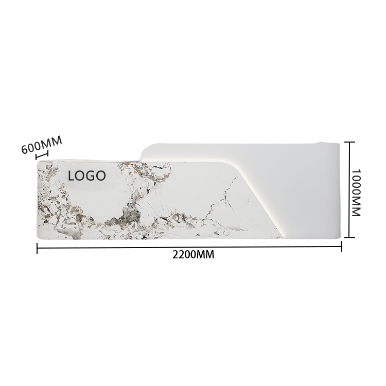 受付カウンター レジカウンター 受付台 店舗用 サロン 焼付塗装 大容量収納 ベージュ カスタマイズ可能 JDQT-BODS-N018