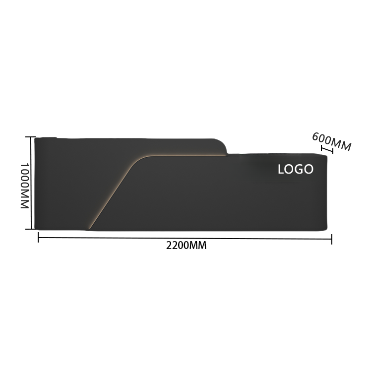 受付カウンター レジカウンター 受付台 店舗用 サロン 焼付塗装 大容量収納 ベージュ カスタマイズ可能 JDQT-BODS-N018