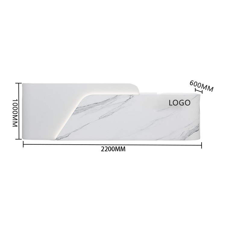 受付カウンター レジカウンター 受付台 店舗用 サロン 焼付塗装 大容量収納 ベージュ カスタマイズ可能 JDQT-BODS-N018