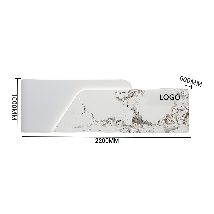 受付カウンター レジカウンター 受付台 店舗用 サロン 焼付塗装 大容量収納 ベージュ カスタマイズ可能 JDQT-BODS-N018