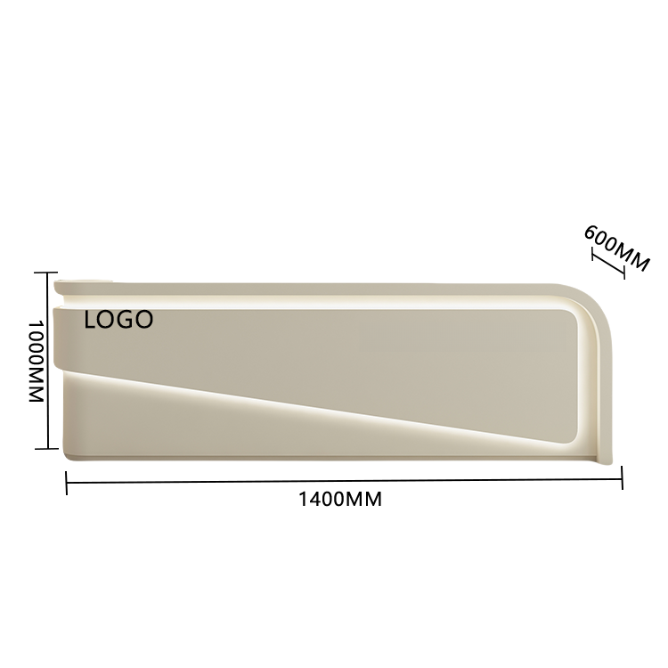 受付カウンター レジカウンター 大型 店舗用 引き出し 焼付塗装 大容量収納 グレー カスタマイズ可能 JDQT-BODS-N020