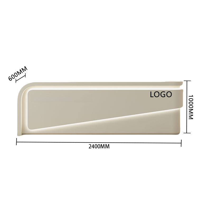 受付カウンター レジカウンター 大型 店舗用 引き出し 焼付塗装 大容量収納 グレー カスタマイズ可能 JDQT-BODS-N020