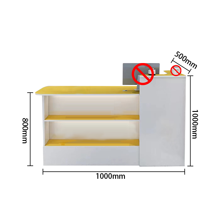 受付カウンター レジカウンター 店舗用 美容院用 鍵ロック 配線穴 角丸 オシャレ ナチュラル カスタマイズ可能 JDQT-N002