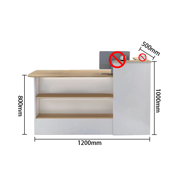 受付カウンター レジカウンター 店舗用 美容院用 鍵ロック 配線穴 角丸 オシャレ ナチュラル カスタマイズ可能 JDQT-N002