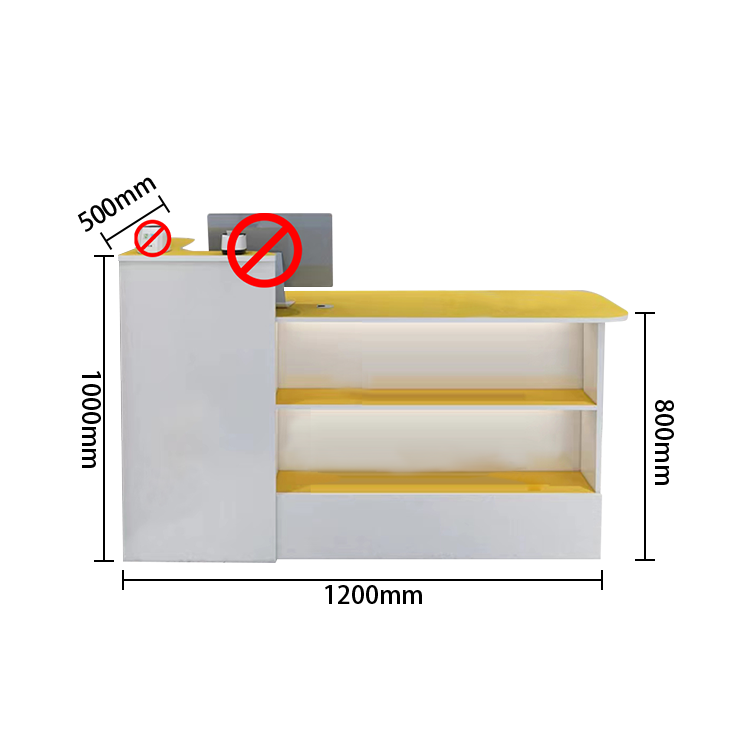 受付カウンター レジカウンター 店舗用 美容院用 鍵ロック 配線穴 角丸 オシャレ ナチュラル カスタマイズ可能 JDQT-N002