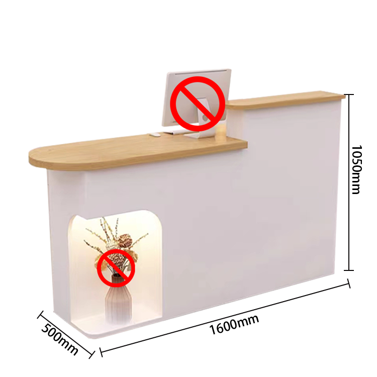 受付カウンター レジカウンター オフィス受付 事務用 鍵ロック 配線穴 シンプル オシャレ カスタマイズ可能 JDQT-N006