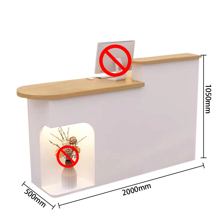 受付カウンター レジカウンター オフィス受付 事務用 鍵ロック 配線穴 シンプル オシャレ カスタマイズ可能 JDQT-N006