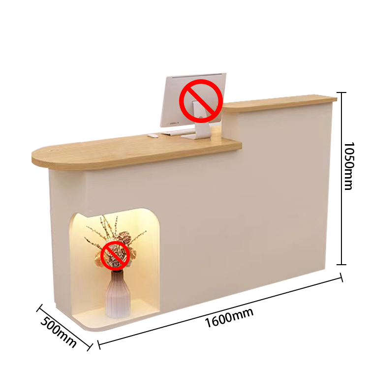 受付カウンター レジカウンター オフィス受付 事務用 鍵ロック 配線穴 シンプル オシャレ カスタマイズ可能 JDQT-N006