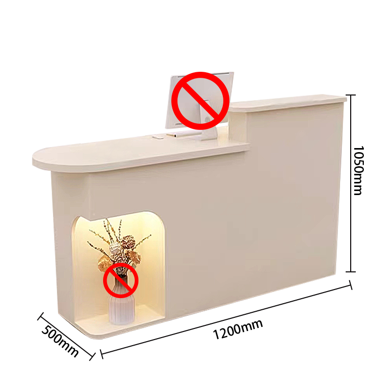 受付カウンター レジカウンター オフィス受付 事務用 鍵ロック 配線穴 シンプル オシャレ カスタマイズ可能 JDQT-N006