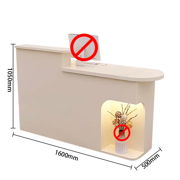 受付カウンター レジカウンター オフィス受付 事務用 鍵ロック 配線穴 シンプル オシャレ カスタマイズ可能 JDQT-N006