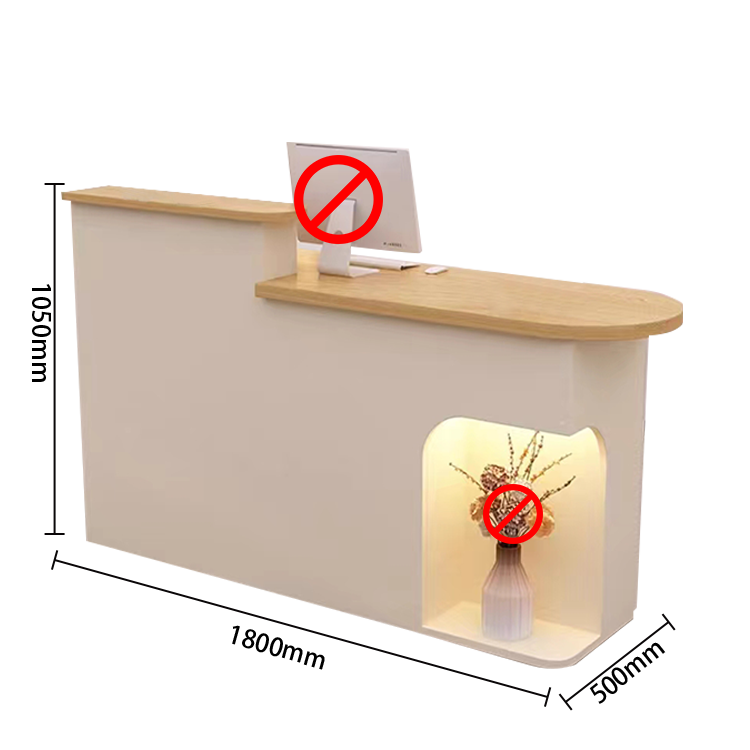 受付カウンター レジカウンター オフィス受付 事務用 鍵ロック 配線穴 シンプル オシャレ カスタマイズ可能 JDQT-N006