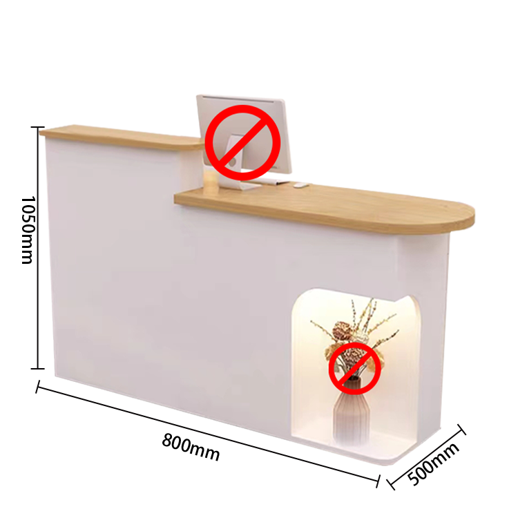 受付カウンター レジカウンター オフィス受付 事務用 鍵ロック 配線穴 シンプル オシャレ カスタマイズ可能 JDQT-N006