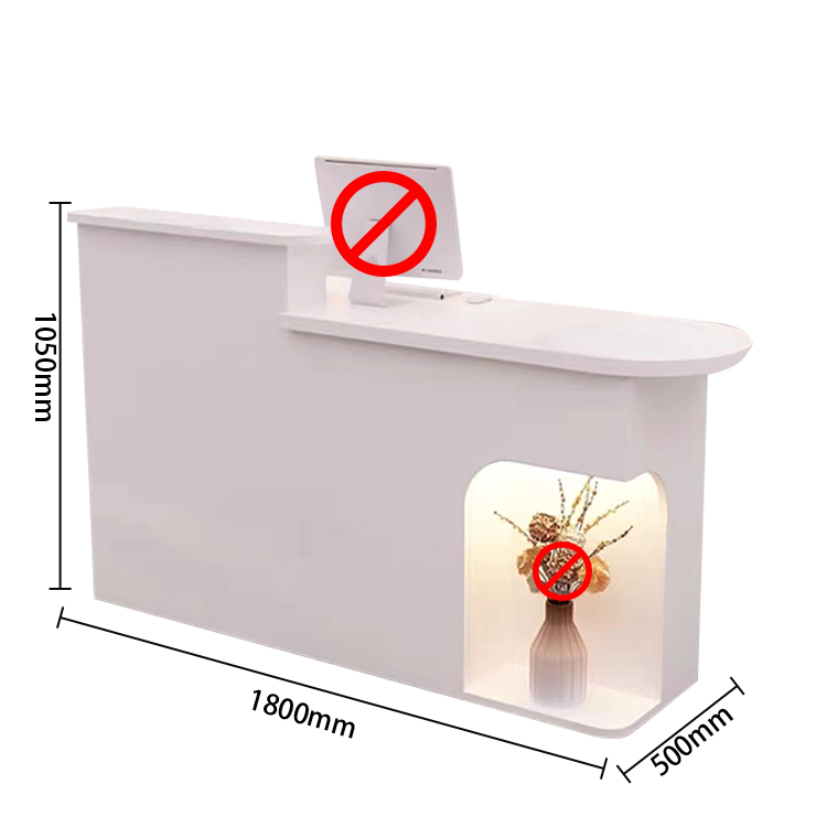 受付カウンター レジカウンター オフィス受付 事務用 鍵ロック 配線穴 シンプル オシャレ カスタマイズ可能 JDQT-N006