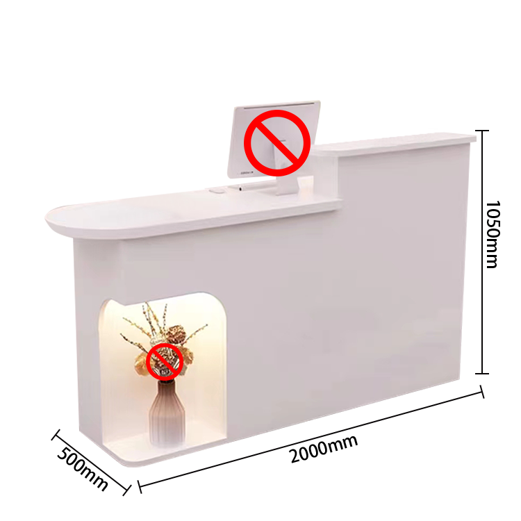 受付カウンター レジカウンター オフィス受付 事務用 鍵ロック 配線穴 シンプル オシャレ カスタマイズ可能 JDQT-N006