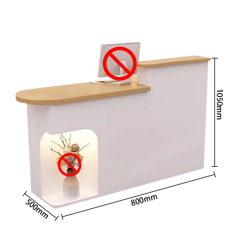 受付カウンター レジカウンター オフィス受付 事務用 鍵ロック 配線穴 シンプル オシャレ カスタマイズ可能 JDQT-N006