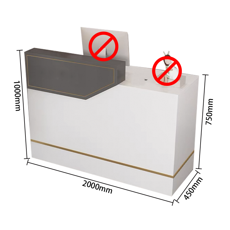 カウンター 受付カウンター フロントデスク レジカウンター 引き出し キーボードトレイ ホワイト カスタマイズ可能 JDQT-N009