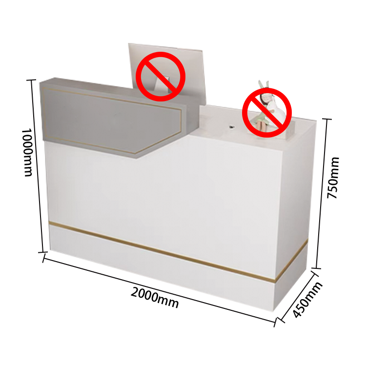 カウンター 受付カウンター フロントデスク レジカウンター 引き出し キーボードトレイ ホワイト カスタマイズ可能 JDQT-N009