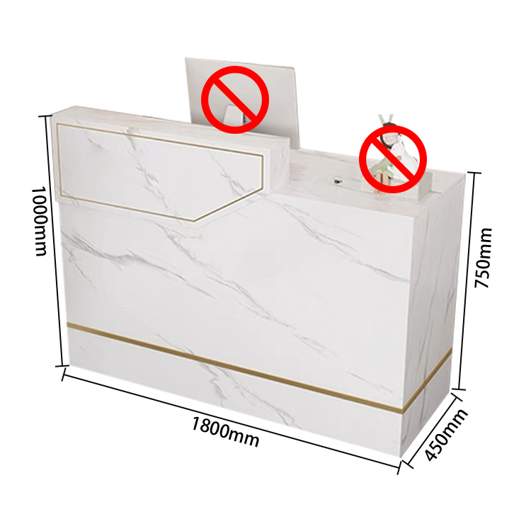 カウンター 受付カウンター フロントデスク レジカウンター 引き出し キーボードトレイ ホワイト カスタマイズ可能 JDQT-N009