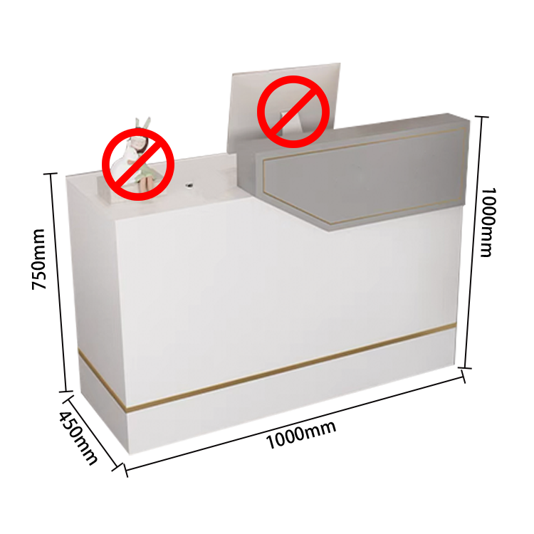 カウンター 受付カウンター フロントデスク レジカウンター 引き出し キーボードトレイ ホワイト カスタマイズ可能 JDQT-N009