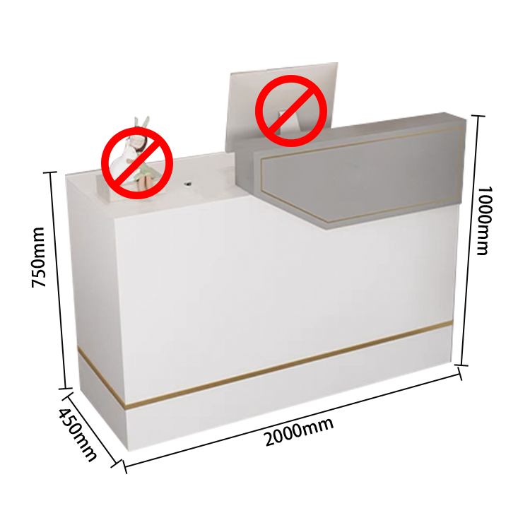 カウンター 受付カウンター フロントデスク レジカウンター 引き出し キーボードトレイ ホワイト カスタマイズ可能 JDQT-N009