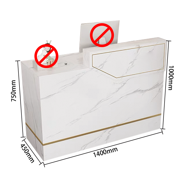 カウンター 受付カウンター フロントデスク レジカウンター 引き出し キーボードトレイ ホワイト カスタマイズ可能 JDQT-N009