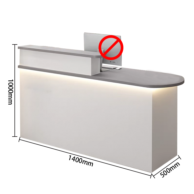 受付カウンター レジカウンター オフィス受付 店舗用 鍵ロック 配線穴 角丸 シンプル ホワイト カスタマイズ可能 JDQT-N010