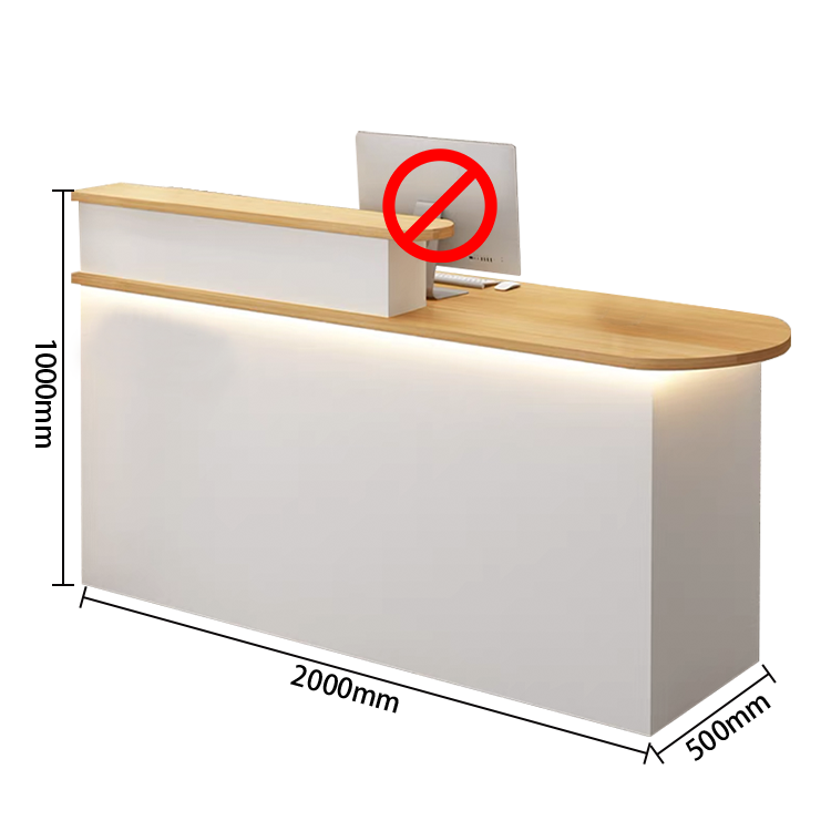 受付カウンター レジカウンター オフィス受付 店舗用 鍵ロック 配線穴 角丸 シンプル ホワイト カスタマイズ可能 JDQT-N010