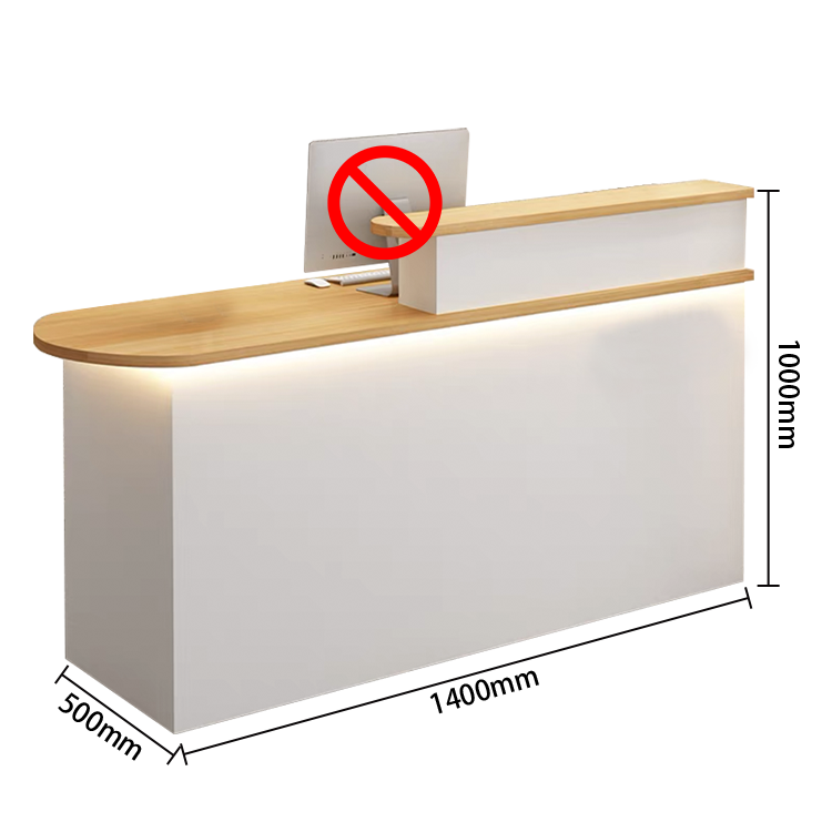 受付カウンター レジカウンター オフィス受付 店舗用 鍵ロック 配線穴 角丸 シンプル ホワイト カスタマイズ可能 JDQT-N010
