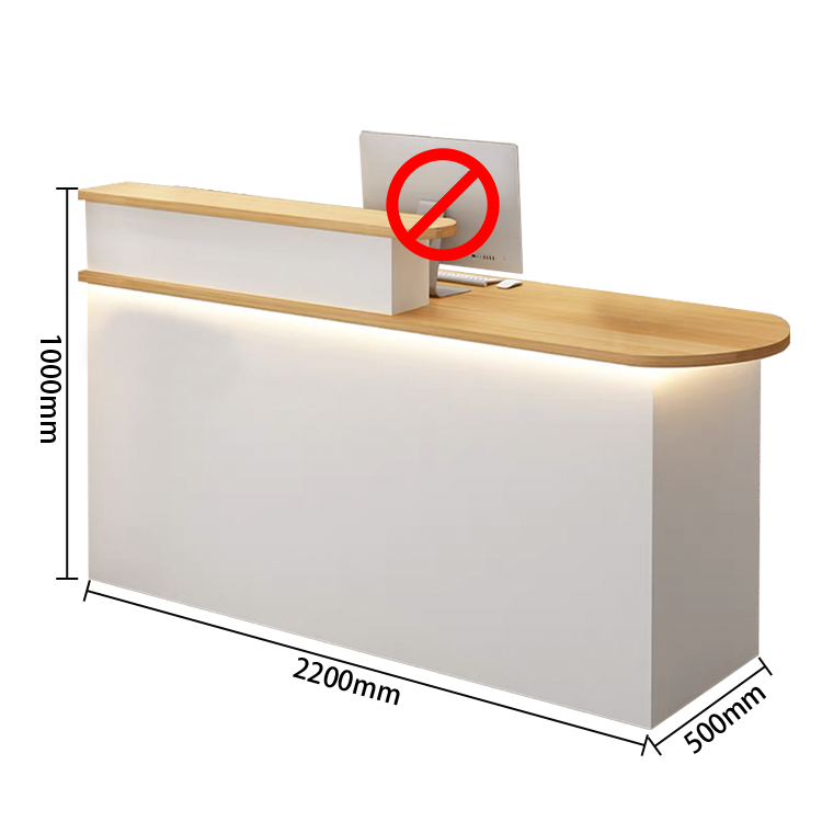 受付カウンター レジカウンター オフィス受付 店舗用 鍵ロック 配線穴 角丸 シンプル ホワイト カスタマイズ可能 JDQT-N010