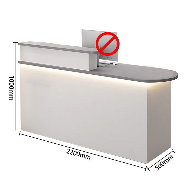 受付カウンター レジカウンター オフィス受付 店舗用 鍵ロック 配線穴 角丸 シンプル ホワイト カスタマイズ可能 JDQT-N010