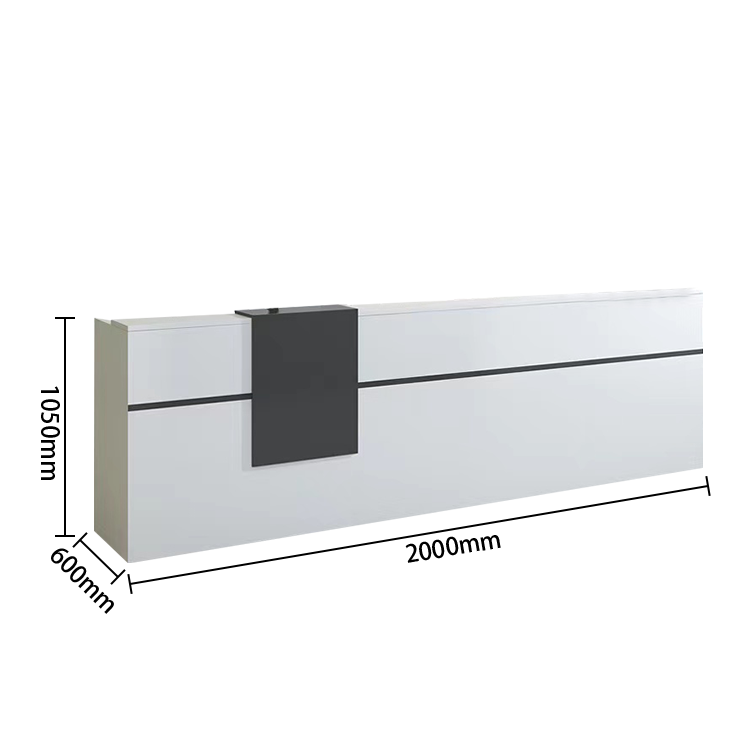 受付カウンター フロント レジカウンター 鍵ロック 引き出し収納 大容量収納 ウォールナット カスタマイズ可能 JDQT-N013