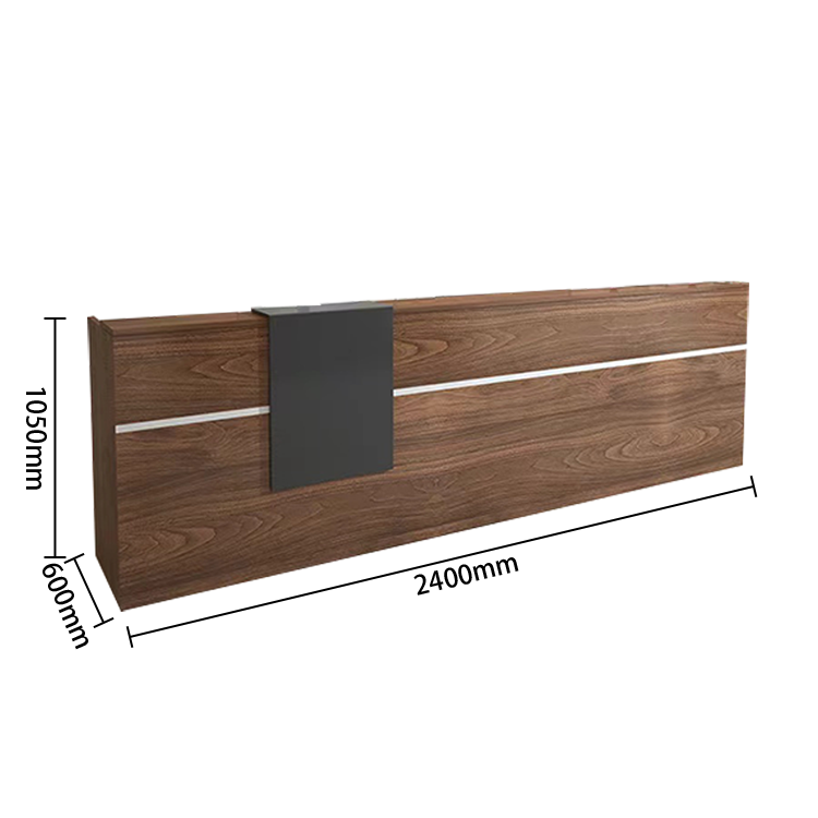 受付カウンター フロント レジカウンター 鍵ロック 引き出し収納 大容量収納 ウォールナット カスタマイズ可能 JDQT-N013