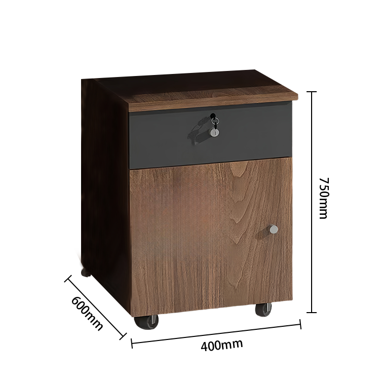 受付カウンター フロント レジカウンター 鍵ロック 引き出し収納 大容量収納 ウォールナット カスタマイズ可能 JDQT-N013