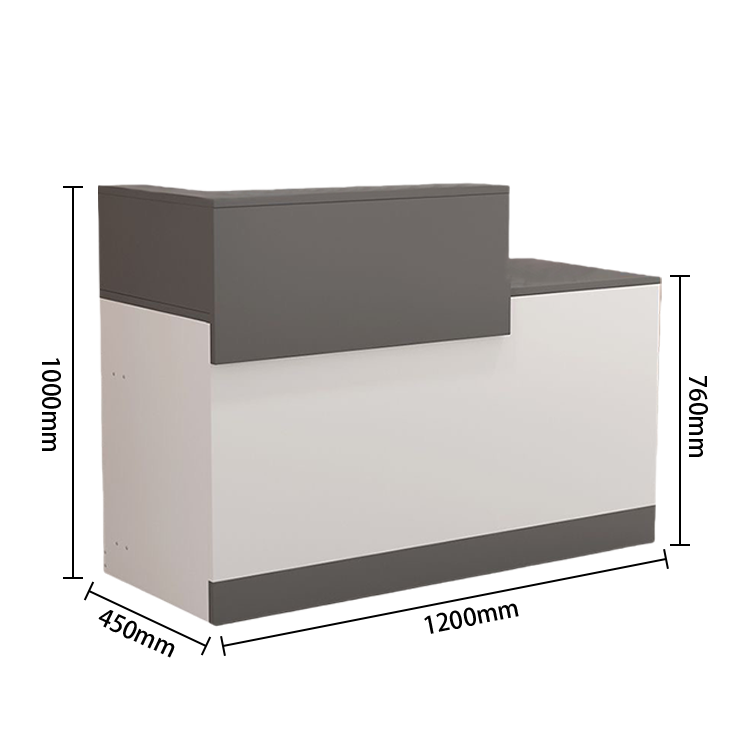 レジカウンター 受付カウンター 上部天板付き オープン収納 下肢空間 スタイリッシュ ナチュラル JDQT-N018