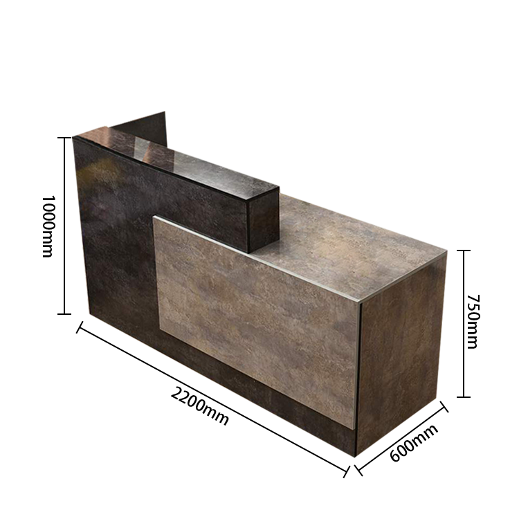 受付カウンター 大型カウンター レジカウンター 大容量収納 広い天板 キーボードトレイ ホワイト カスタマイズ可能 JDQT-N019