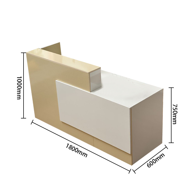 受付カウンター 大型カウンター レジカウンター 大容量収納 広い天板 キーボードトレイ ホワイト カスタマイズ可能 JDQT-N019