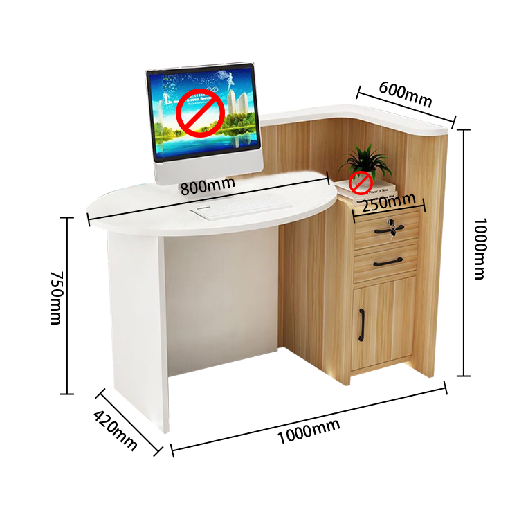 カウンター フロント レジカウンター 上部天板 広い天板 扉付き収納 R加工 シンプル ホワイト JDQT-N020