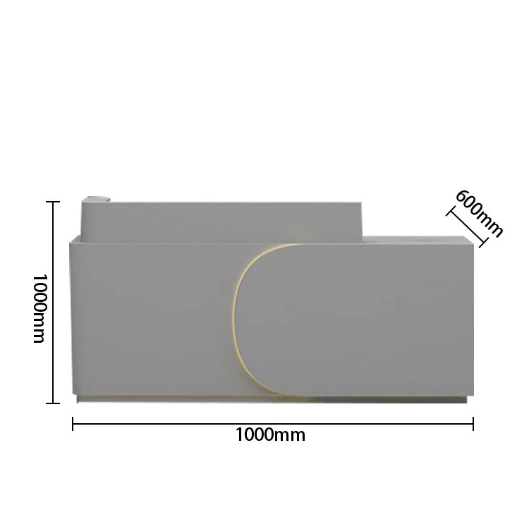 受付カウンター レジカウンター オフィス受付 サロン 広い天板 大容量収納 シンプル ホワイト カスタマイズ可能 JDQT-N024