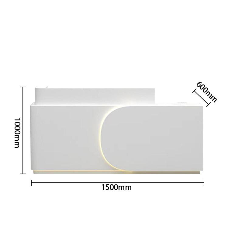 受付カウンター レジカウンター オフィス受付 サロン 広い天板 大容量収納 シンプル ホワイト カスタマイズ可能 JDQT-N024