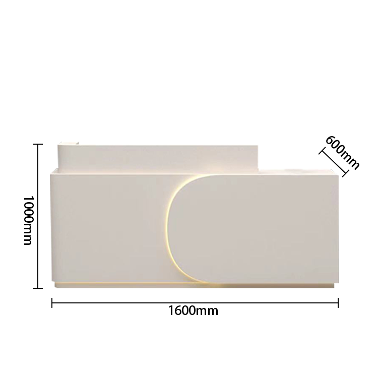 受付カウンター レジカウンター オフィス受付 サロン 広い天板 大容量収納 シンプル ホワイト カスタマイズ可能 JDQT-N024