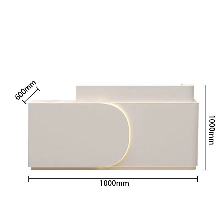 受付カウンター レジカウンター オフィス受付 サロン 広い天板 大容量収納 シンプル ホワイト カスタマイズ可能 JDQT-N024