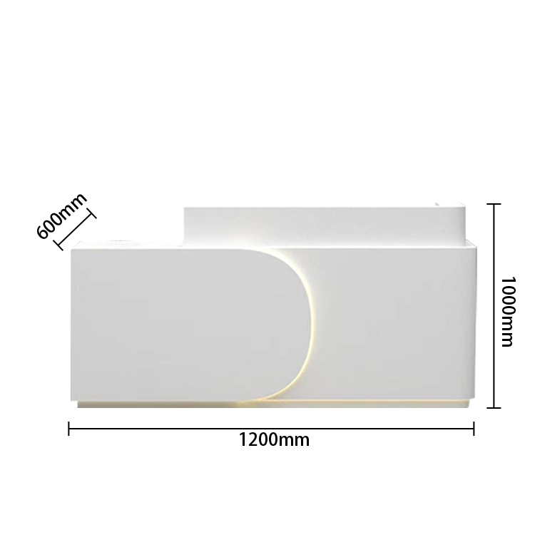 受付カウンター レジカウンター オフィス受付 サロン 広い天板 大容量収納 シンプル ホワイト カスタマイズ可能 JDQT-N024