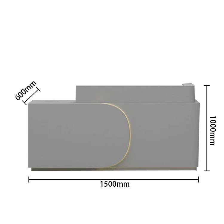 受付カウンター レジカウンター オフィス受付 サロン 広い天板 大容量収納 シンプル ホワイト カスタマイズ可能 JDQT-N024