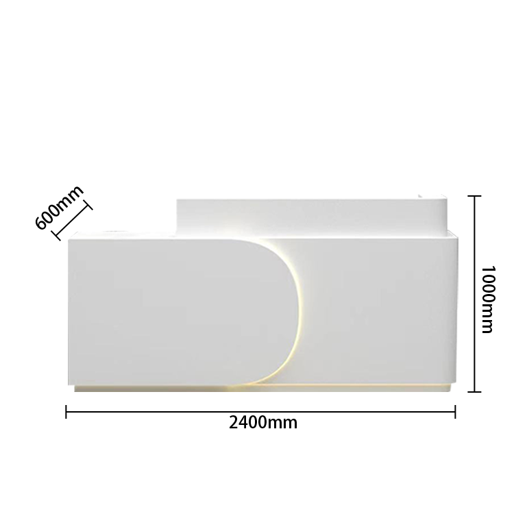 受付カウンター レジカウンター オフィス受付 サロン 広い天板 大容量収納 シンプル ホワイト カスタマイズ可能 JDQT-N024