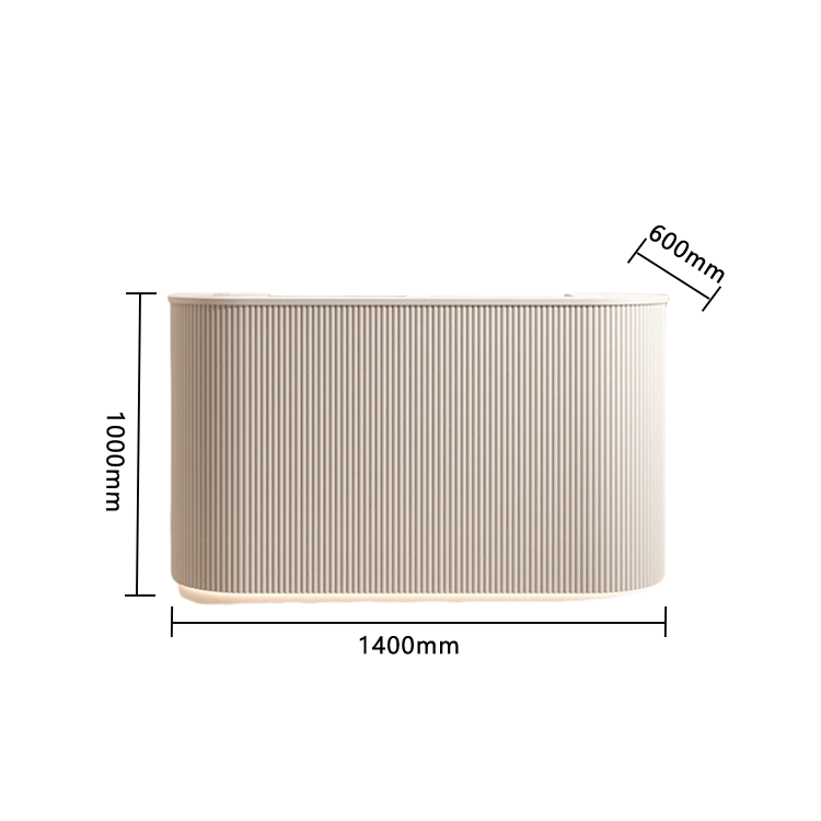 受付カウンター レジカウンター フロント 円弧型 上部天板 大容量収納 耐久性 洗練 スタイリッシュ カスタマイズ可能 JDQT-N028